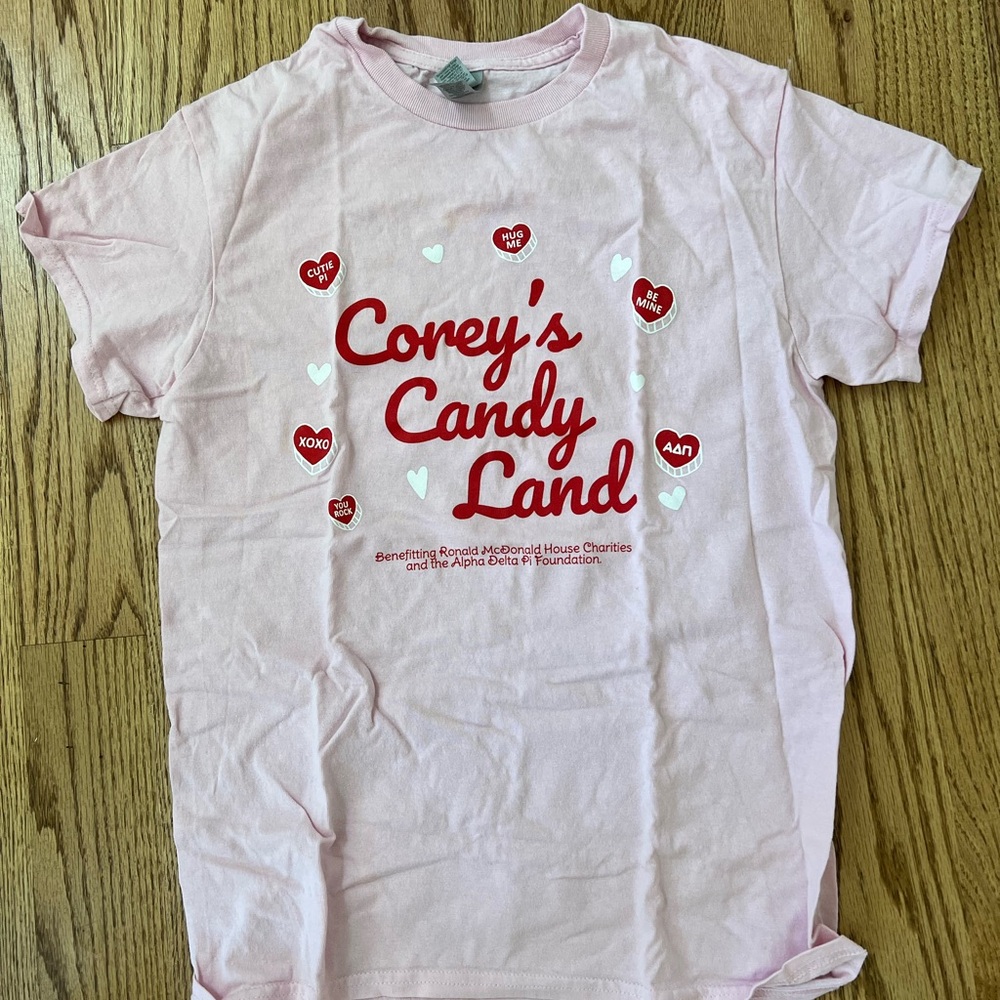 Corey's Candy Land ADPi Pink Graphic Tee